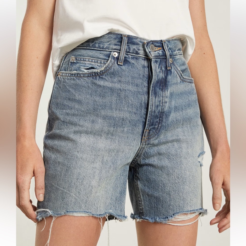 Everlane high-waisted denim shorts